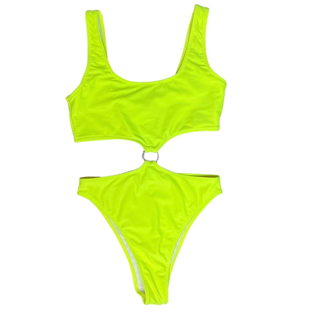 Neon Cutout Bathing-suit